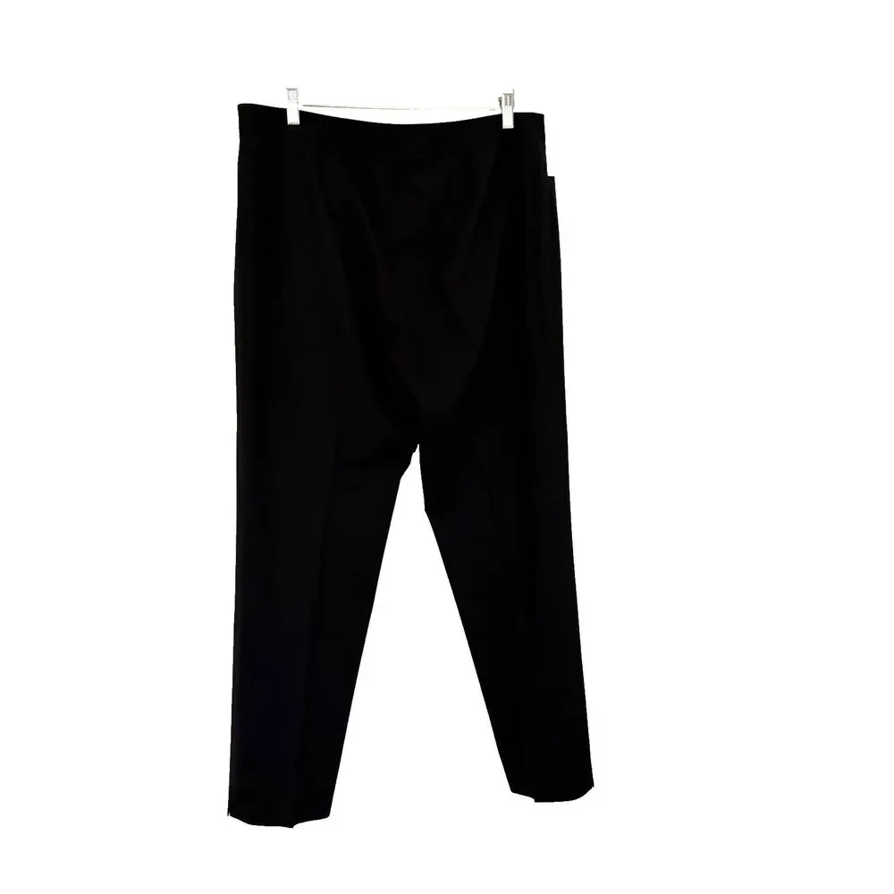 Lafayette 148 New York Womens Black Wool Blend Straight Leg Dress Pants Size 14 - Picture 2 of 7